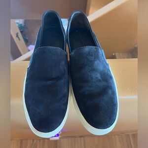 Vince Black Suede Slip-Ons